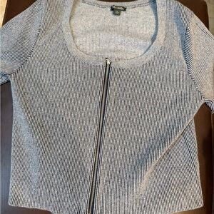 Wild Fable Gray Crew Neck Sweater with Ribbed Knit Set